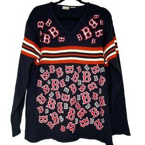 Vintage 90s Fiorlini International Boston Red Sox Knit Sweater Women's XL MLB